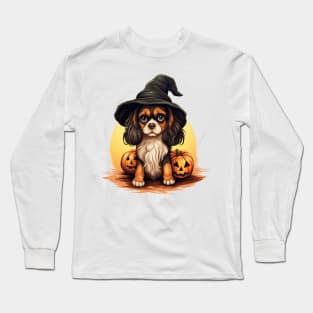 Halloween Cavalier King Charles Spaniel Dog #3 Long Sleeve T-Shirt
